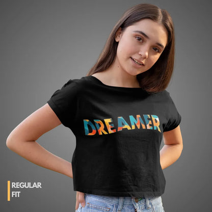 Dreamer : Black Crop Top