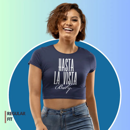 Hasta la vista : Navy Blue Crop Top