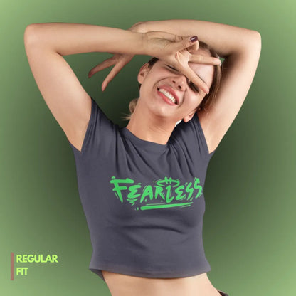 Fearless: Navy Blue Crop Top