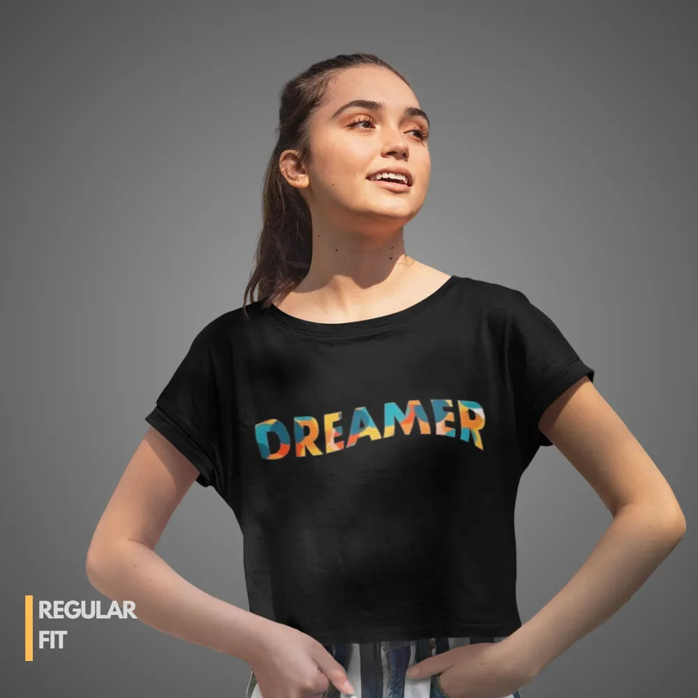 Dreamer : Black Crop Top