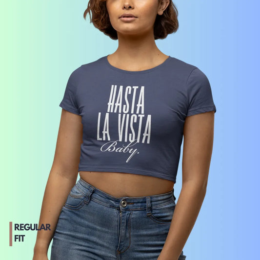 Hasta la vista : Navy Blue Crop Top