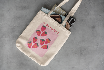 Fruit Market: Tote Bag with Zipper