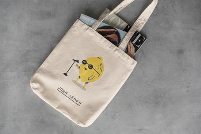 John Lemon: Tote Bag with Zipper