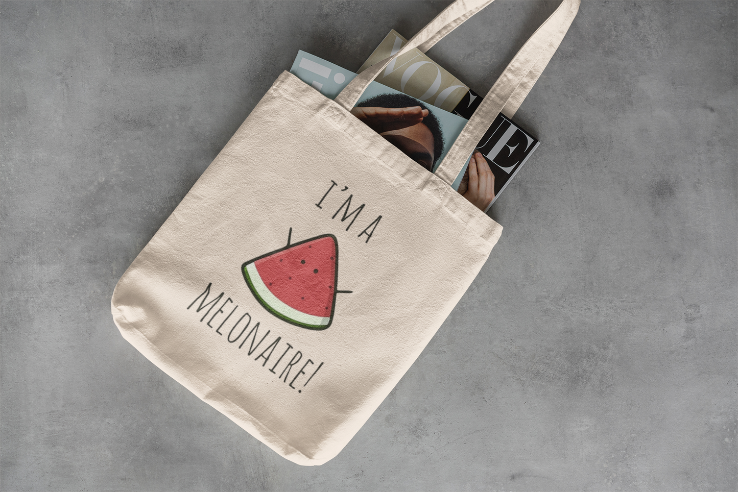 Melonaire: Tote Bag with Zipper