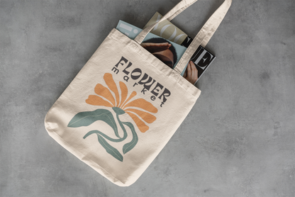 Flower Market: Tote Bag with Zipper