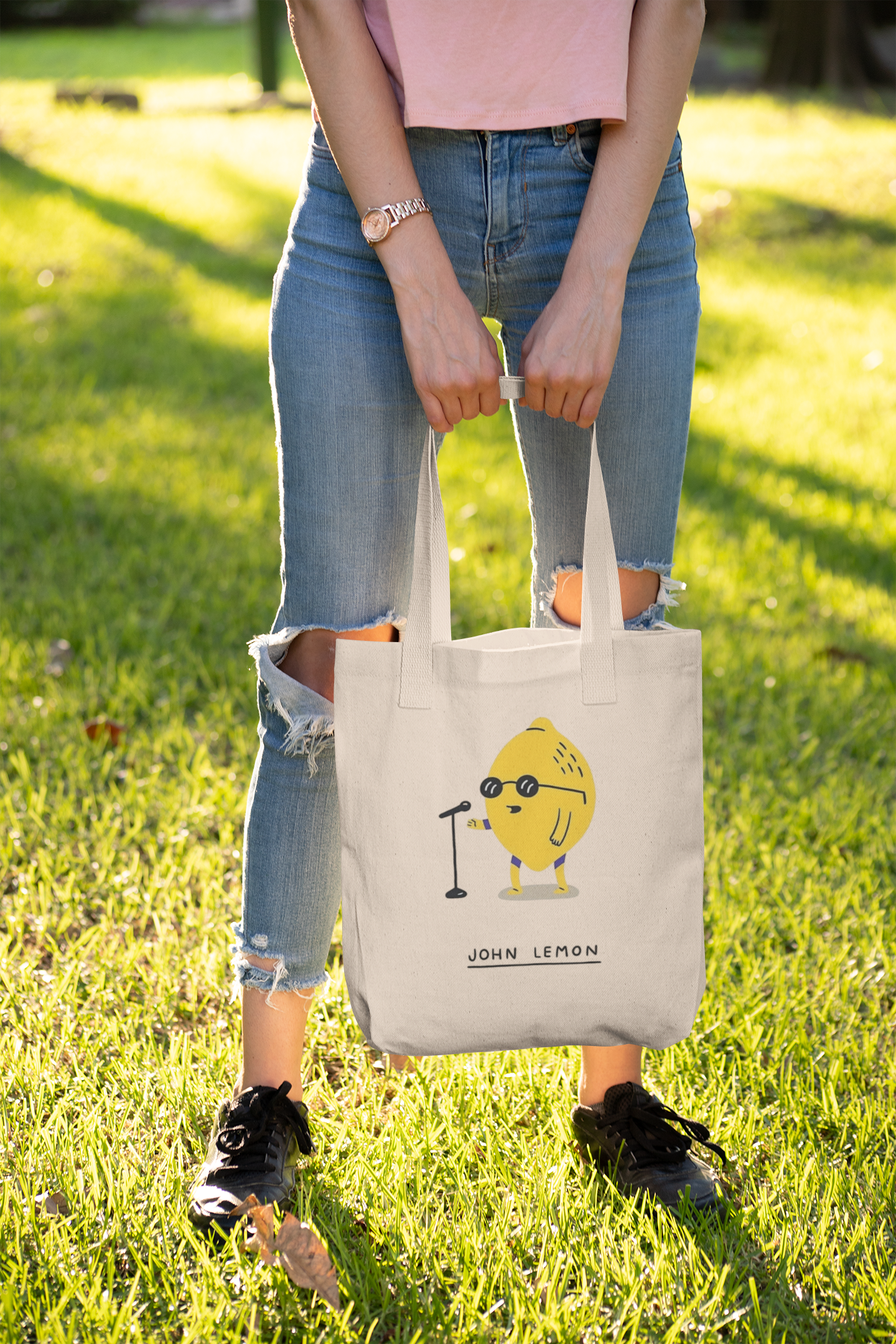 John Lemon: Tote Bag with Zipper